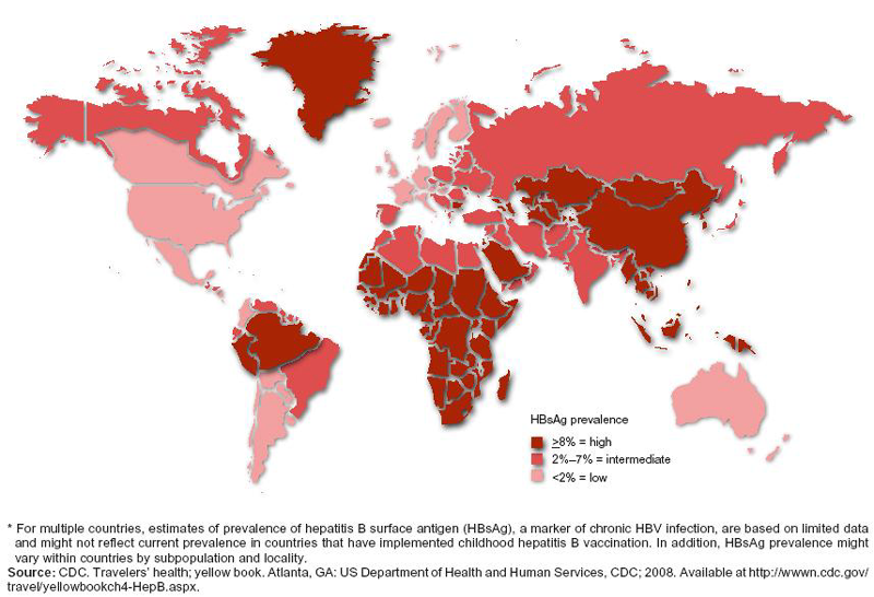 Hepatitis B Karte CDC